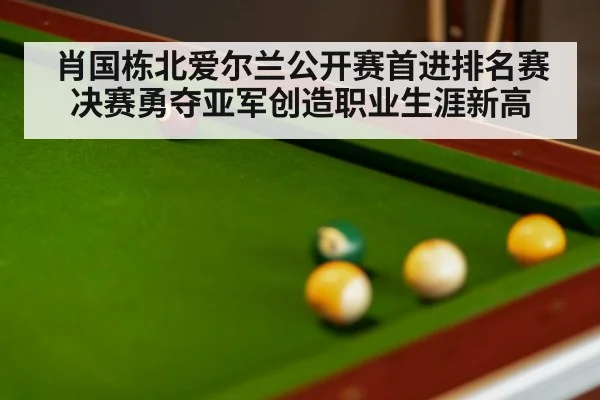 肖国栋北爱尔兰公开赛首进排名赛决赛勇夺亚军创造职业生涯新高